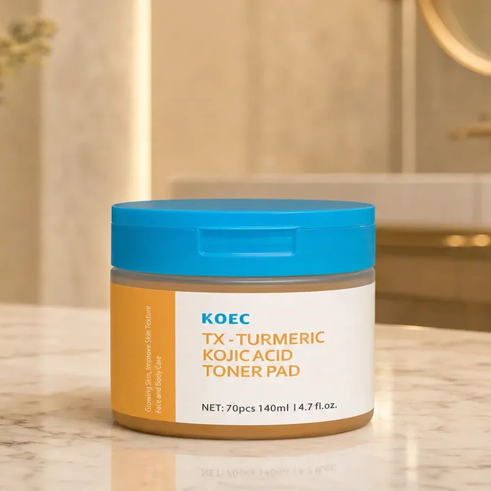 Envase KOEC Turmeric Kojic Acid Toner Pad con 70 pads